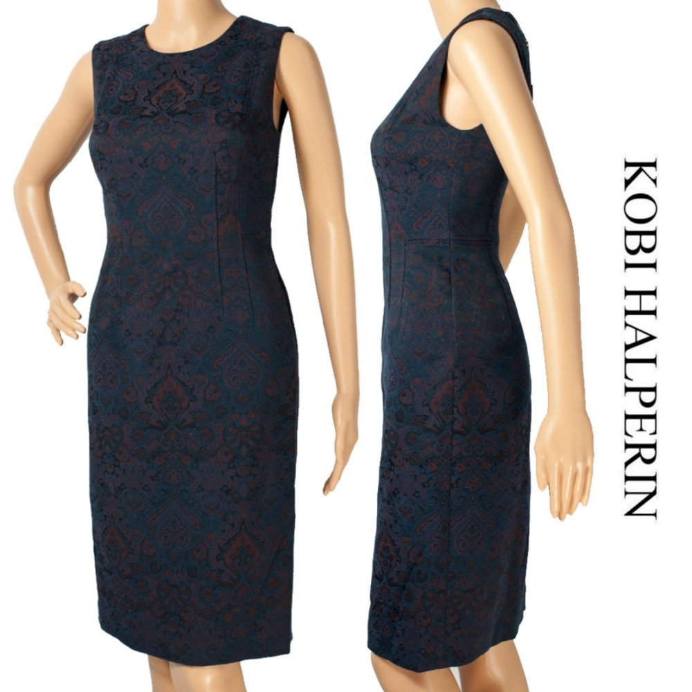 Kobi Halperin Brandi Jacquard Sleeveless Sheath Dress